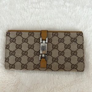 Gucci Canvas Vintage Leather Monogram Wallet